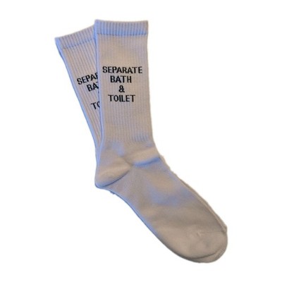 SEPARATE BATH & TOILET x Ken Kagami SEPABATH White Crew Socks One-Size NEW