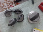 WHIRLPOOL WASHER CONTROL PANEL KNOBS SET OF 5,  2 TONE GRAY