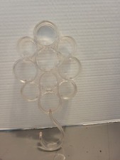 Vintage Acrylic Lucite Scarf Hanger - MCM Mod Clear 10 Slots