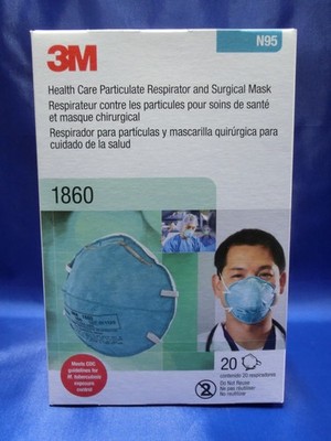 3M  1860 N95 Adult Face Mask Particulate Respirator - QTY 120