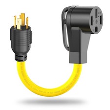 4 Prong Twist Lock 30 Amp to 50 Amp RV Adapter Cord 240V, NEMA L14-30P Lockin...