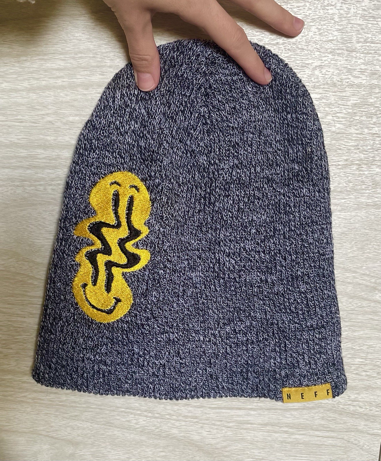 Neff Rasta Beanie Melted Smiley Face Acidtest Beanie Hat Unisex Skateboard Y2K image 4