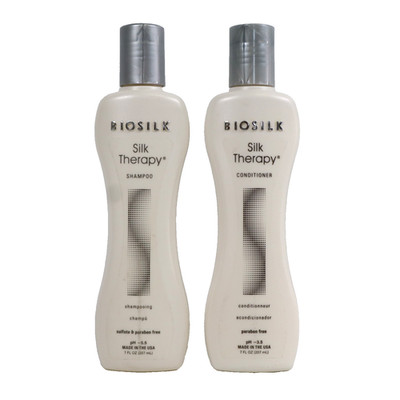 BioSilk Silk Therapy Duo Set Shampoo & Conditioner, Gentle Cleansing 7 oz Each