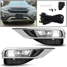 For 2015-2016 Honda CRV CR-V Front Fog Lights Bumper Lamps w/Switch Wiring Set