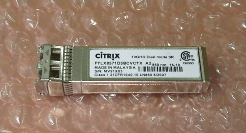 Citrix FTLX8571D3BCVCTX 10G/1G Dual mode SR 850nm Optical Transceiver Module - 第 3/5 張圖片