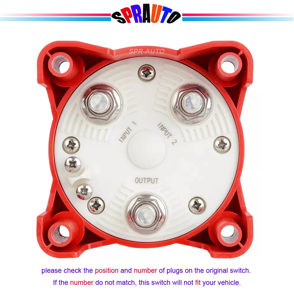 4 Position 9002e E-Series Marine Boat Battery Switch Selector W/AFD 32V 350A NEW - Изображение 2 из 4