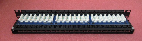 HellermannTyton CAT6 Unshielded 48 Port 1U Right Angled RJ45 Patch Panel Black - Photo 8/11