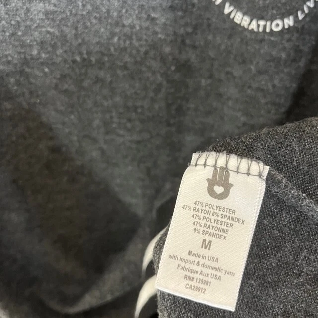 Sudadera Spiritual Gangster Para Hombre Mediana Cuello en V Pullover Gris Poliéster Rayón Foto 4 de 4