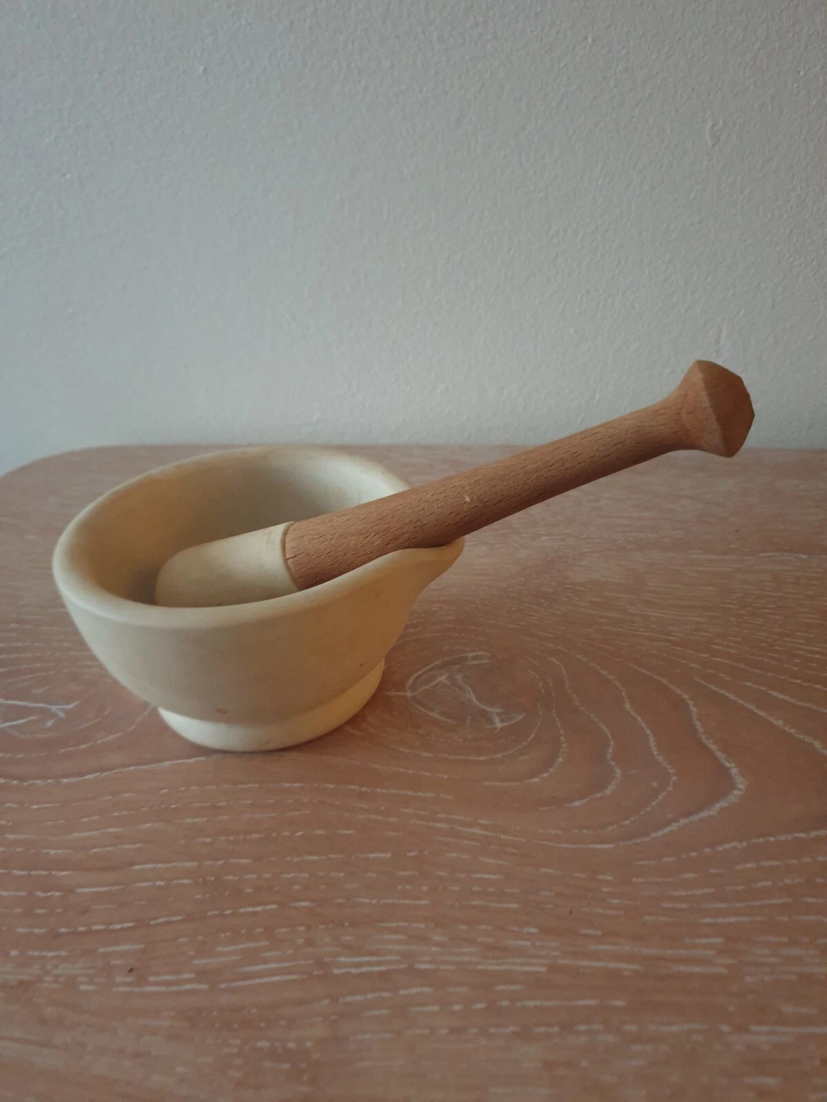 Mortar & Pestle Ceramic Vintage Kitchen Cooking Apothecary Pharmacy