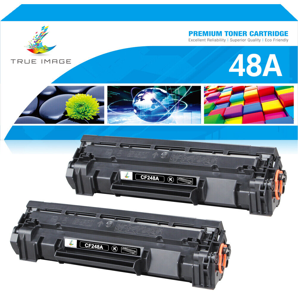 2PK Toner Compatible for HP 48A CF248A LaserJet Pro M16a M15w MFP M28a M28w M29a