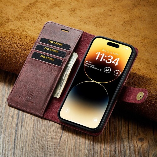 For iPhone 16E 11 17 Pro Xs Max 12 13 14 15 Case 7 8 Flip Leather Wallet Cover - Picture 60 of 66