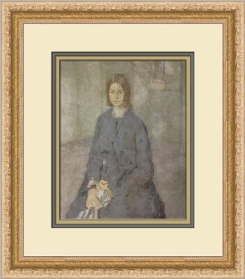 Gwen John Girl Holding a Rose Custom Framed Print