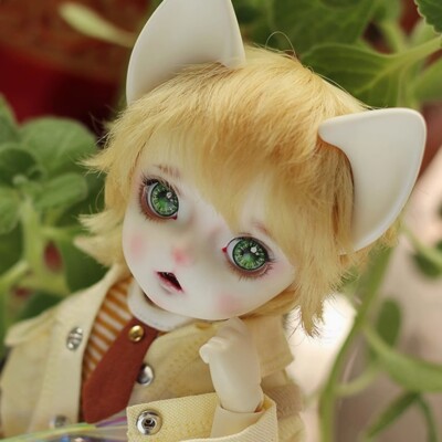 1/6 BJD Doll Bare Resin Jointed Cat Pet Goki Face Makeup Eyes Handmade Toys Gift