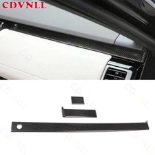 For Land Rover Discovery 17-24 ABS Carbon Fiber Console Dashboard Panel Strip 3X