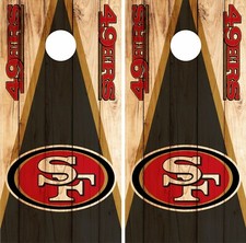 San Francisco 49ers Cornhole Skin Wrap NFL Wood Decal Vinyl Board Logo DR632