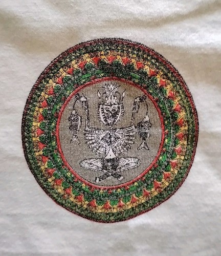 Vintage Bali Primitive Nature Art T-Shirt Lg Single Stitch Design Tee Goddess - Picture 6 of 6