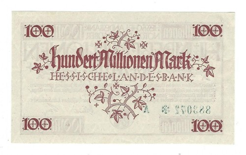 Notgeld - Darmstadt -Großnotgeld Hessische Landesbank -100 Millionen Mark - 1923 - Picture 2 of 2