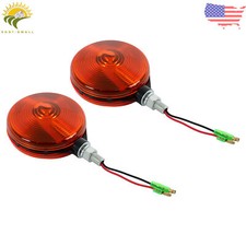 Redamber Round Side Marker Light Lamp Dual Face Turn Signal For Tractor 2 Pcs Redamber Round Side Marker Light Lamp Dual Face Turn Signal For Tractor 2 Pcs
