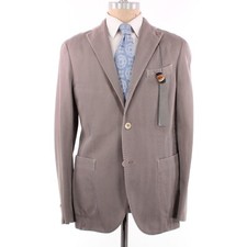Boglioli NWT Cotton/Silk K Jacket Sport Coat Size 48R US 38R Taupe Herringbone