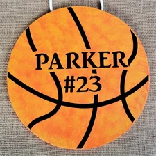 Personalize BASKETBALL Kids NAME Room Door SIGN Decor Sports Wall Hanger Plaque