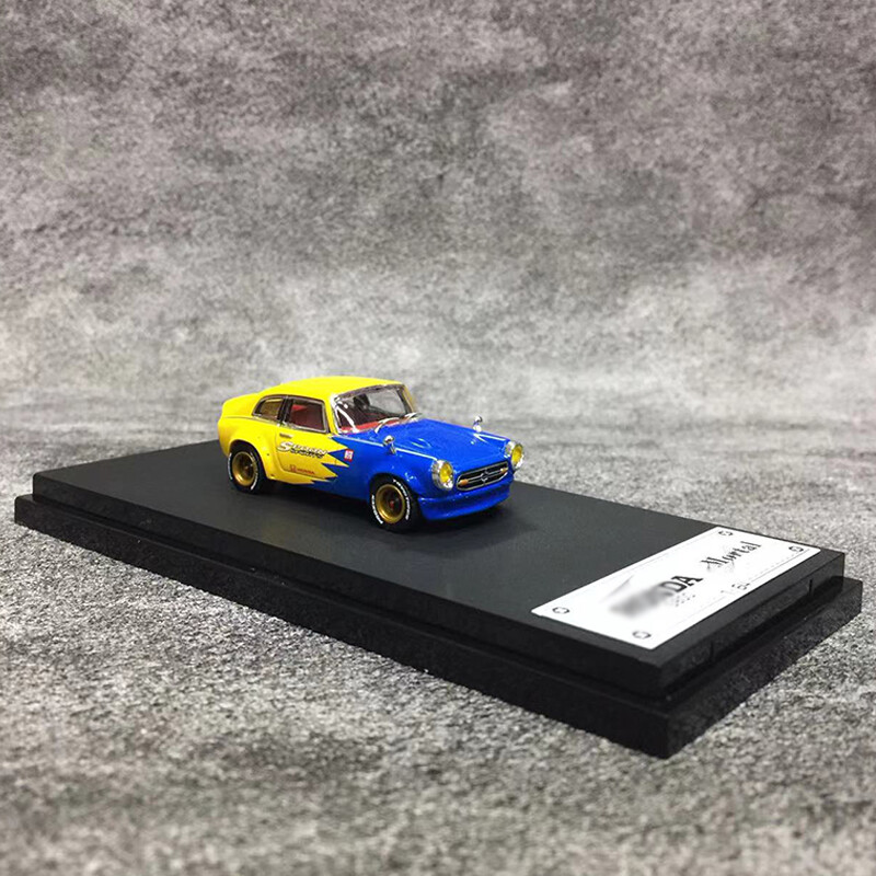 YTM 1/64 ホンダS800 イエロー/ブルー spoonカラー 豪華で新しい YTM 1/64 ホンダS800 イエロー/ブルー spoonカラー
