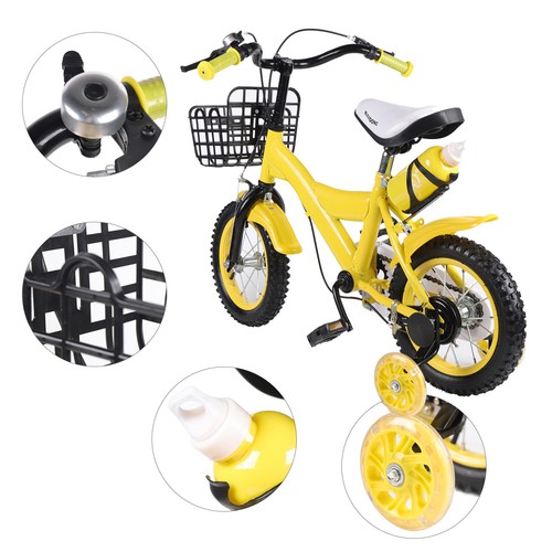 12 Zoll Kinder Fahrrad Kinderfahrrad Junge Mädchen Mit Rad Bike Rot/Gelb/Blau DE - Bild 19 von 40