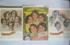 Vintage Paper Dionne Quintuplets, Quints - Karo Syrup Advertisement - 3 Prints