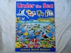 UNDER THE SEA - ANIMAL WORLD STICKERS BOOK - fish turtles penguins - BRAND NEW