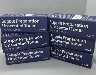 NEW 6X klairs supple preparation unscented toner Travel Size 30ml/1.01oz Each