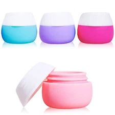Travel Containers for Toiletries Silicone Cream Jars TSA Approved Travel Size...