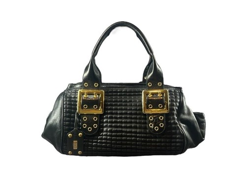 BE&D NEW YORK Bag Black COSETTE Tote Purse Leather Lg Shoulder Bag New w COA