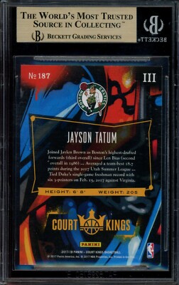 2017-18 Court Kings #187 JAYSON TATUM Rookie Level 3 III BGS 9.5 