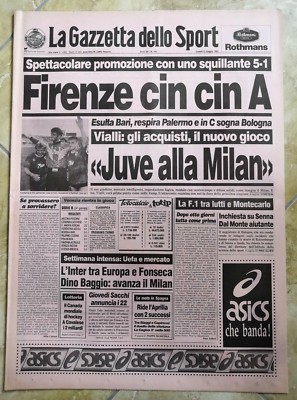 80 - LE PRIME PAGINE DELLA....GAZZETTA: La Gazzetta dello Sport, 4 Marzo 1989