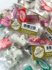 Iwako Japanese Erasers Lot of 79 Tiny Animals Hamster Horse Elephant Pig NIP