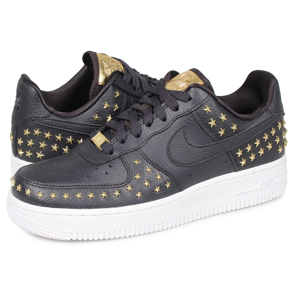 Nike Air Force 1 07 XX GOLD Studded Black White AR0639 001 Nike Air Force 1 07 XX GOLD Studded Black White AR0639 001
