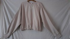 Ladies Pale Beige Cropped Sweatshirt With Logo. Size 24-26 2XL . Primark.