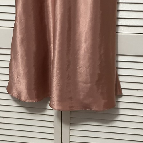 Vanity Fair Slip Gown Dress Medium Pink Chocolate Brown Straps - Picture 2 of 10
