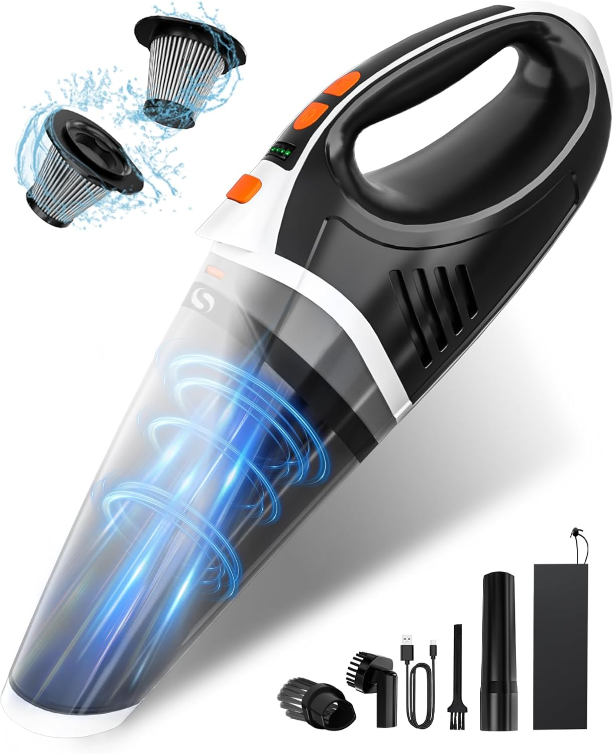 Handheld Vacuum Cordless 15000Pa, Car Vacuum Portable Cordless High Power, Hand-image