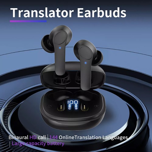 Real Time Translator Earphones Black Translator Earbuds 144 Languages USA Stock - Zdjęcie 10 z 13