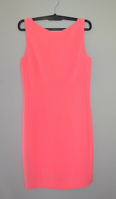 AKRIS kLEID neon pink Gr.34 neuw. 1940  Etuikleid Coctailkleid SEIDE 