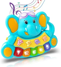 Baby Piano Toys 6+ Months Musical Toys 6 to 12 Months Early Learning Elephant Pi