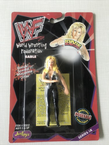 WWF Justoys 1998 Sable Bendable Poseable Series IX...