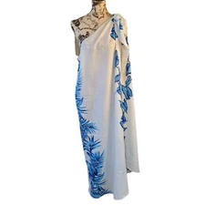 Vintage Dress Resort Line Hawaii Wrap Sarong Maxi Beach Pool Gorgeous