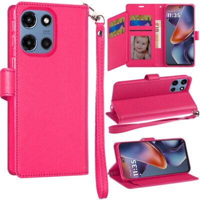 Tempered Glass / Wallet ID Cover Phone Case For Motorola Moto G 5G
