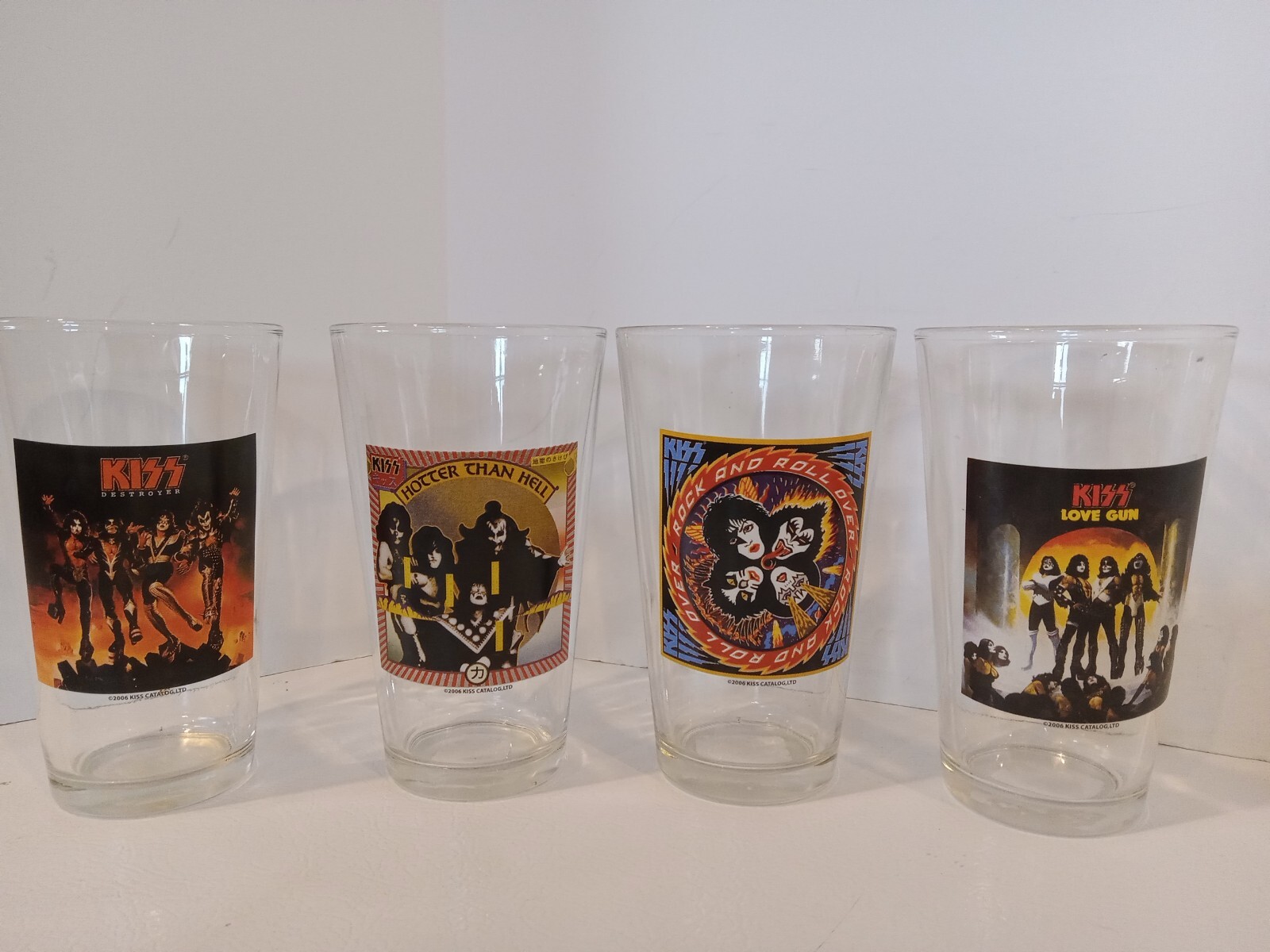 2006 KISS Catalog Ltd. COLLECTOR'S SERIES PINT GLASS 4-PACK Rare  Destroyer | eBay