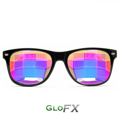 GloFX Bug Eye Ultimate Kaleidoscope Glasses – Black Lightweight