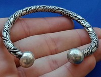 Ancient silver Viking Twisted Braided Bracelet Artifact Authentic Extremely Rare