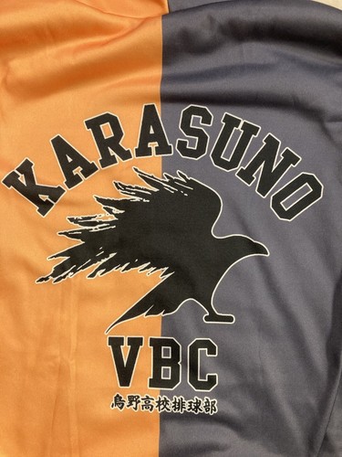 Haikyu!! Anime Manga Japanese Wing Spiker Gray & Orange Hoodie Large Youth - Picture 4 of 13