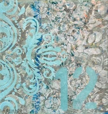 Abstract Painting on Paper, Numeric Painting, Acrylic Painting, Modern Painting