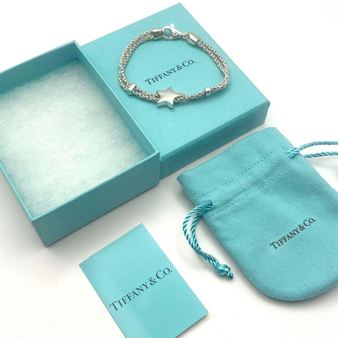 Tiffany & Co. Twisted Double Rope Star Bracelet Silver 925 Tiffany & Co. Twisted Double Rope Star Bracelet Silver 925
